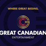 Where Great Begins - Great Canadian Entertainment - Text with GCE logo on dark blue background