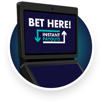 A computer screen with the words bet here instant payments.