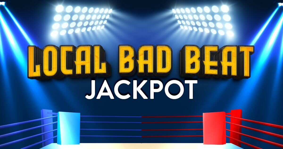 Local Bad Beat Jackpot with Casino Nanaimo logo Elements Victoria logo Hard Rock Casino logo and RiverRock Casino logo