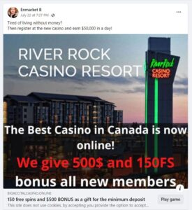 Scam at River Rock Casino Resort