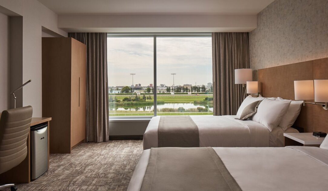 Double Queen Track View Room at The Hotel at Great Canadian Casino Resort Toronto/ credit doublespace photography