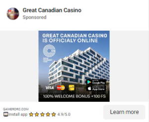 Great Canadian Casino Resort Spam Post - September 2023