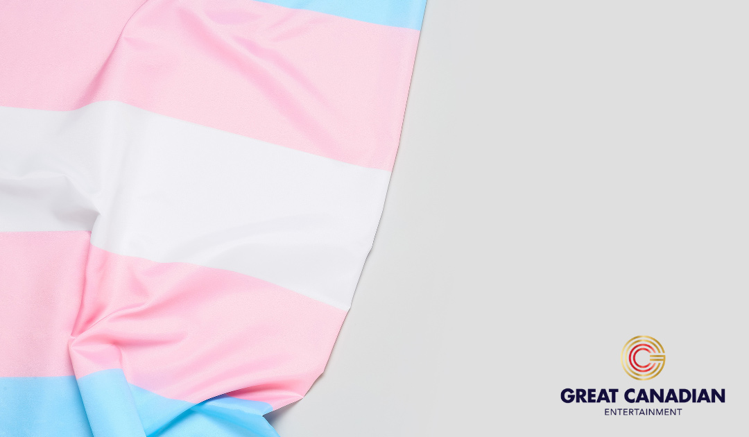 A vibrant transgender flag, symbolizing inclusivity and visibility, proudly displaying the pink, blue, and white stripe.