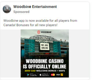 Casino Woodbine - Spam Ad February 2024