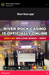 River Rock Casino Resort Scam Ad