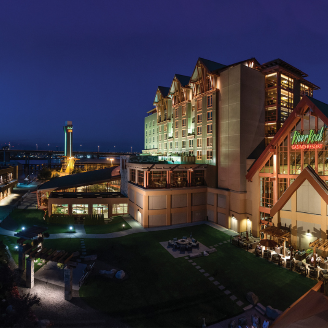 River Rock Exterior Photo of Casino and Hotel with marina