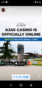 Casino Ajax Scam Ad Example