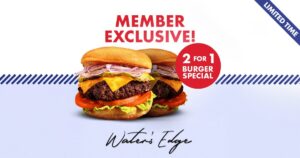 Offre exclusive aux membres! - Special hamburger 2 pour 1