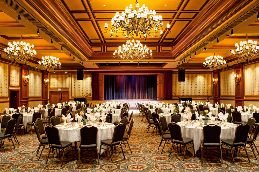 The Bruce Guthro Theatre Room showing set dining placements