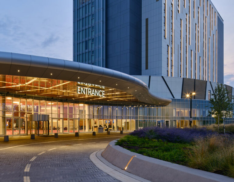 Front Entrance exterior of Pickering Casino and Resort.