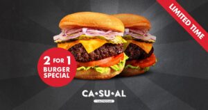 2 for 1 Burger Special