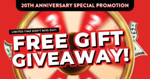 Promotion spéciale du 20e anniversaire – Cadeau gratuit en quantité limitée