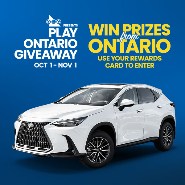 OLG Presents: Play Ontario Giveaway Oct 1-Nov 1 | Win Prizes from Ontario Use your rewards card to enter