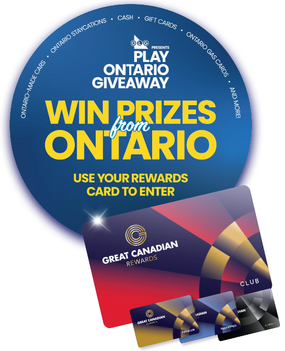 Win Prizes from Ontario. Use your rewards card to enter.