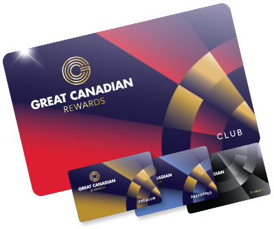 GCE Reward member cards showing all tiers