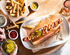 Hot dog and fries