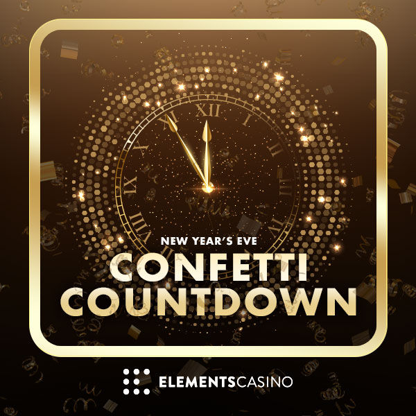 New Years Eve Confetti Countdown at Elements Casinos