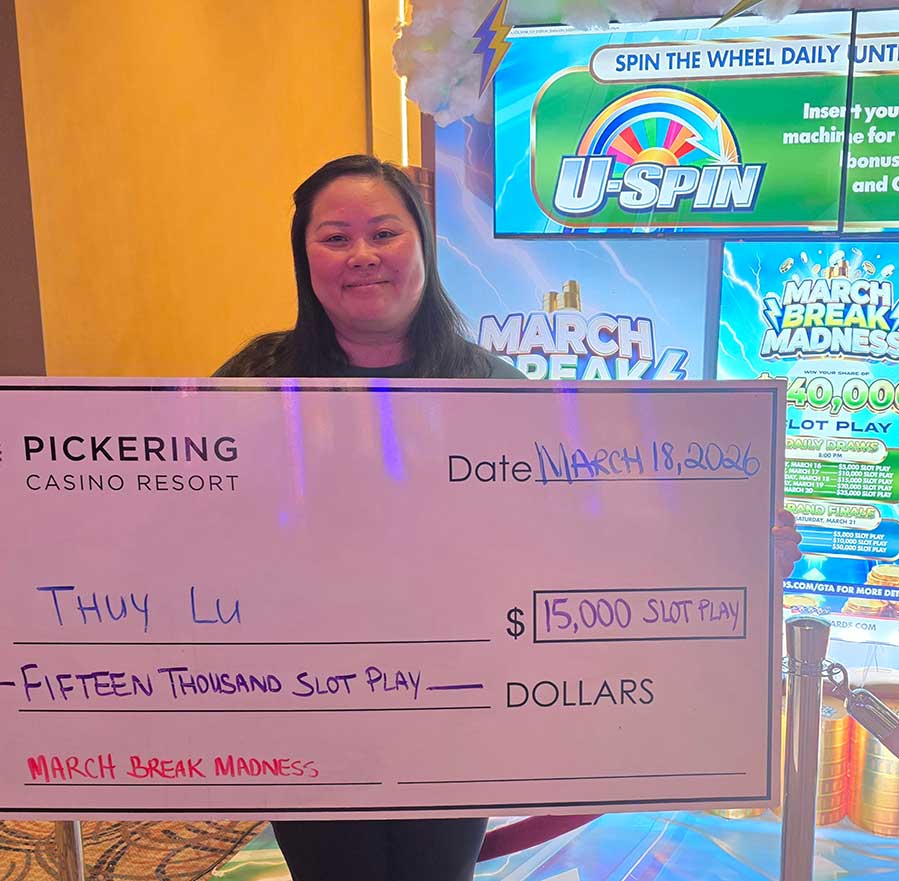$15,000 Slot Play Winner from Pickering Casino Resort