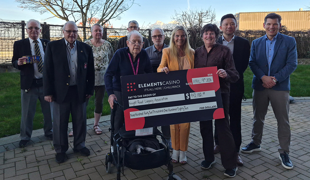 Elements Casino Chilliwack Presents $942K to Knight Road Legacy Association for Community Support