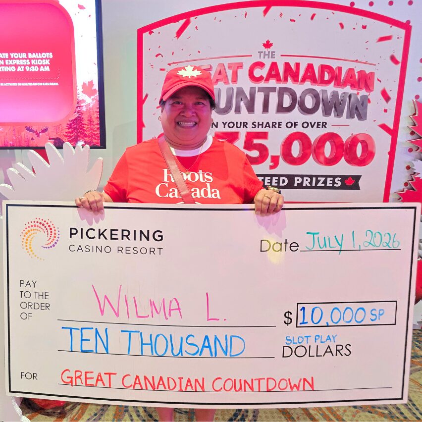 Great Canadian Countdown 10k Prize Winner at Pickering Casino Resort