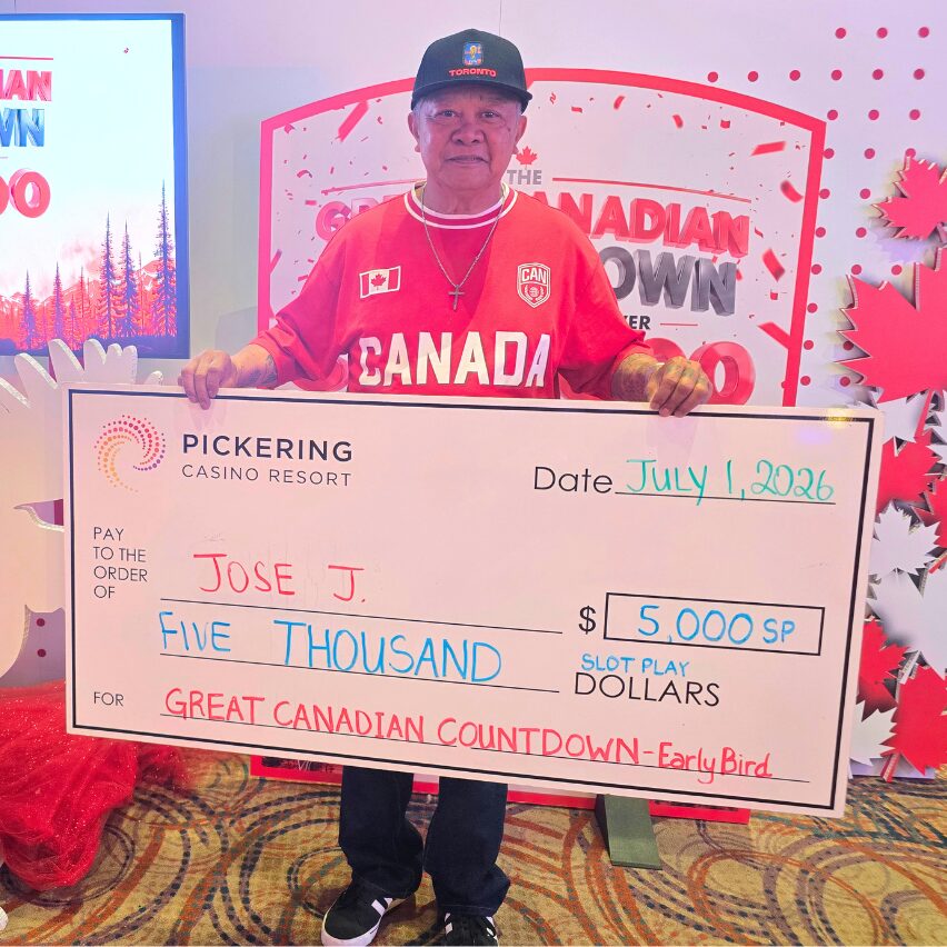 Great Canadian Countdown 5k Prize Winner at Pickering Casino Resort