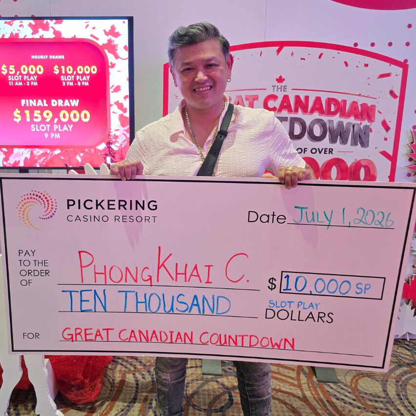 Great Canadian Countdown 10k Prize Winner at Pickering Casino Resort
