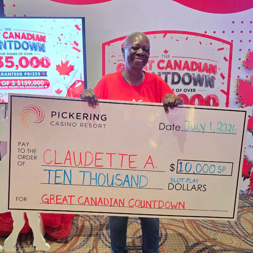 Great Canadian Countdown 10k Prize Winner at Pickering Casino Resort