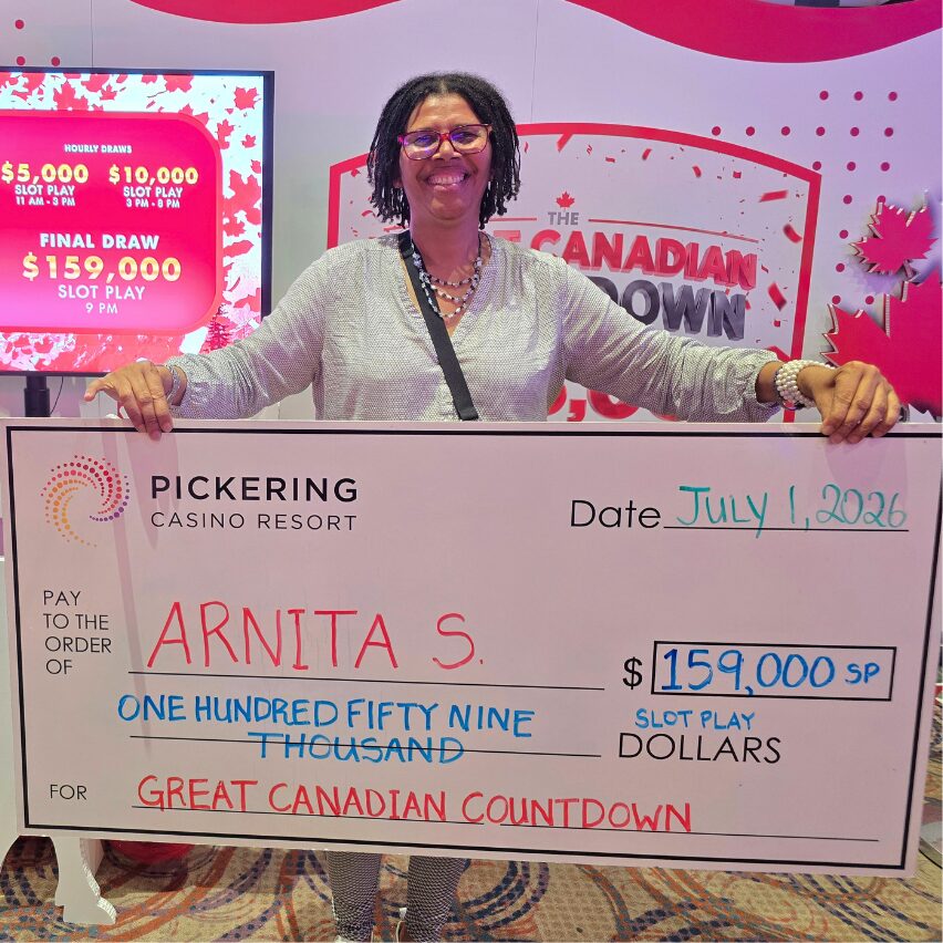 Great Canadian Countdown Grand Prize Winner at Pickering Casino Resort