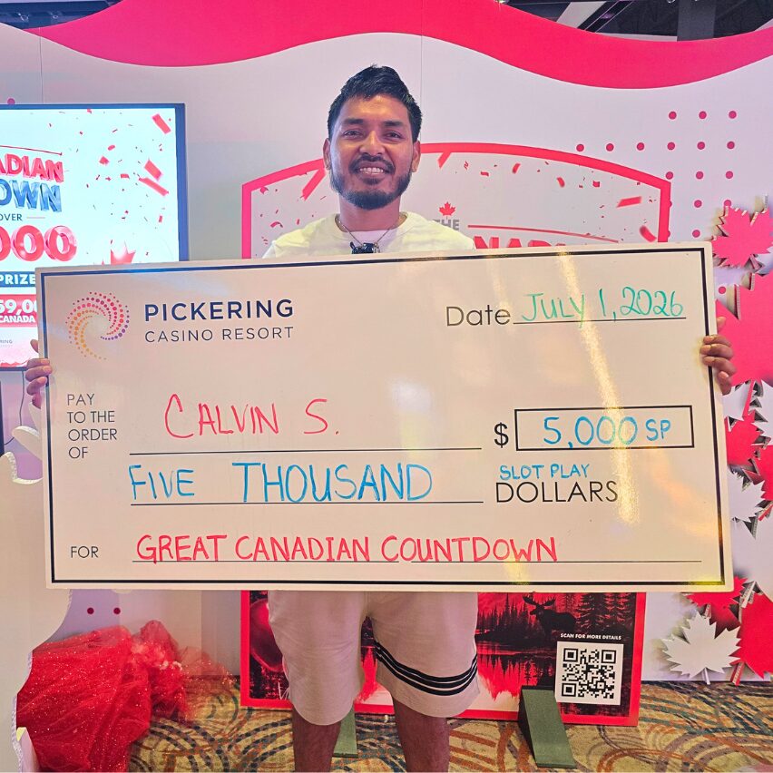 Great Canadian Countdown 5k Prize Winner at Pickering Casino Resort