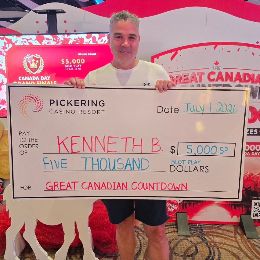 Great Canadian Countdown 5k Prize Winner at Pickering Casino Resort