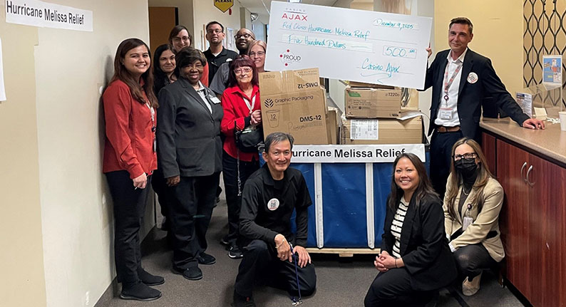 Casino Ajax team members winners of the Week of Giving 2025