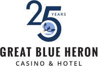 Great Blue Heron Casino and Hotel Logo - 25 Years