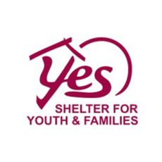 Yes shelter for youth and families logo.